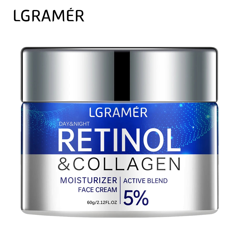 Creme antirrugas com retinol, antienvelhecimento, firmador, suaviza linhas finas, clareador, hidratante e iluminador.
