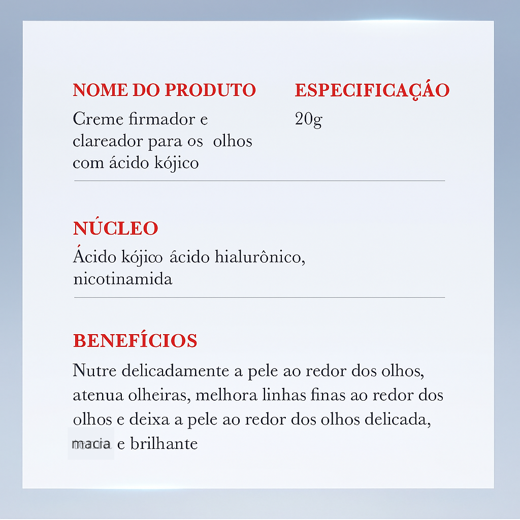 Creme Importado Sadoer Ácido Kójico – Clareador de Olheiras e Manchas