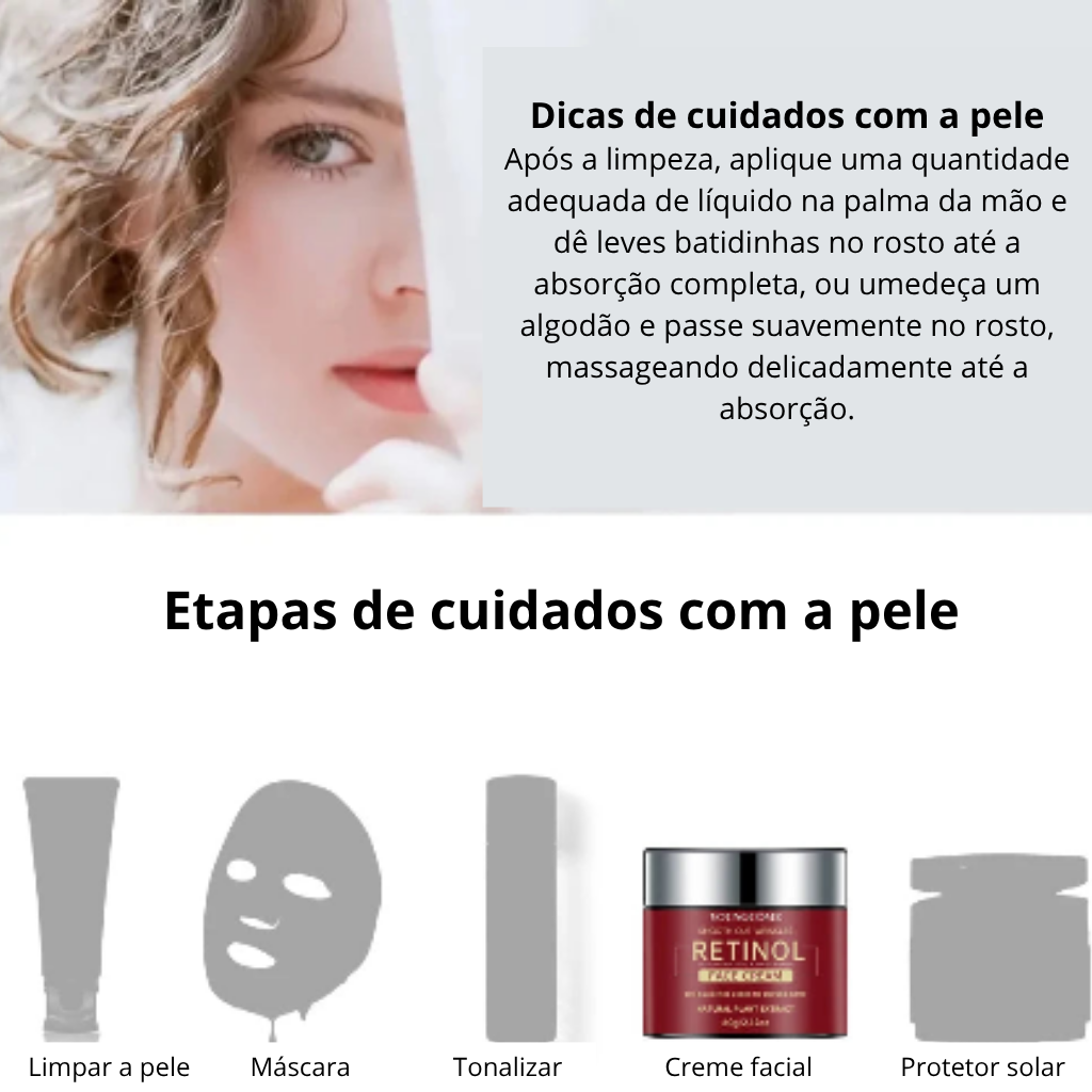 Creme Facial Youngcôme com Retinol, Ácido Hialurônico e Niacinamida – Antissinais, Anti-envelhecimento e Hidratação Profunda